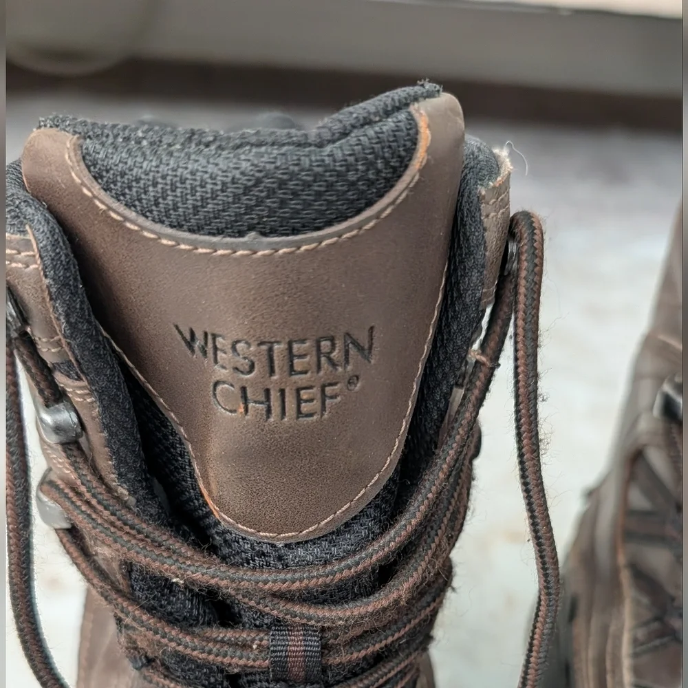 Western Chief Men's Brown waterpoof Boots Size 9.5